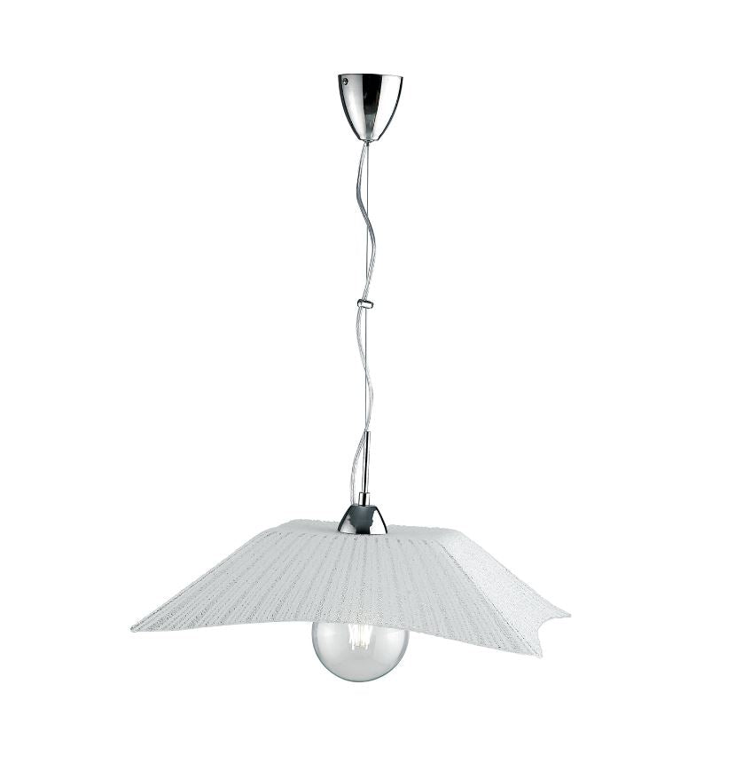 Sospensione in vetro diamantato con finiture in cromo 1XE27 non incl. ISIDE Sospensione in vetro diamantato con finiture in cromo 1XE27 non incl. ISIDE